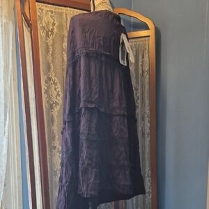 White Stag High-Low Ruffle Skirt in Deep Purple